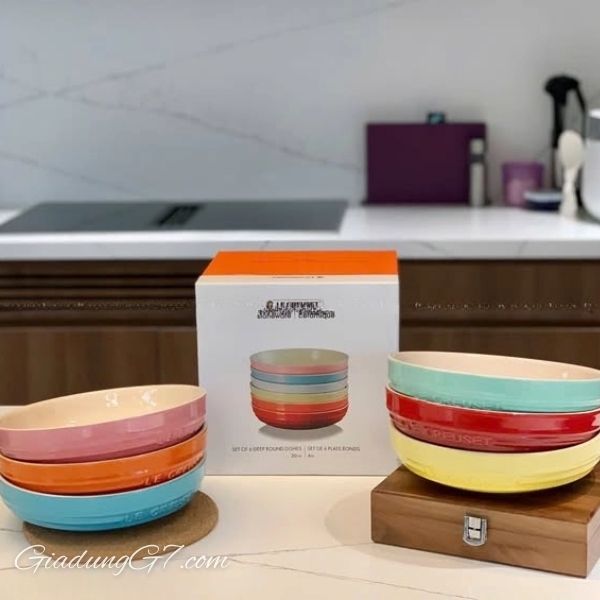Bộ 6 Đĩa sâu lòng Le Creuset Leger 20cm 800ml Chất liệu sứ stoneware cao cấp được tuyển chọn kỹ lưỡng