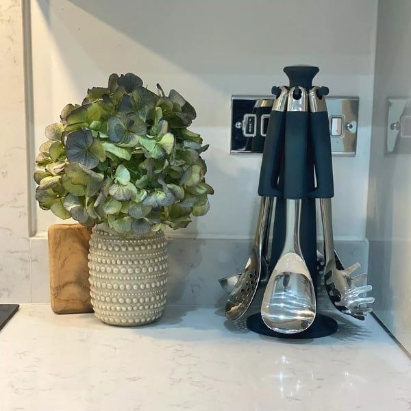 Bộ 7 món dung cụ nấu ăn Joseph Joseph 95029 Elevate Carousel 100 Được thiết kế với tay cầm có trọng lượng và giá đỡ dụng cụ tích hợp