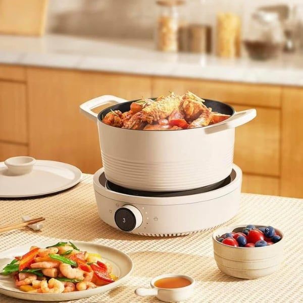 Bộ bếp từ đơn kèm nồi lẩu Zwilling 2000W - Màu Đỏ/Đen/Kem