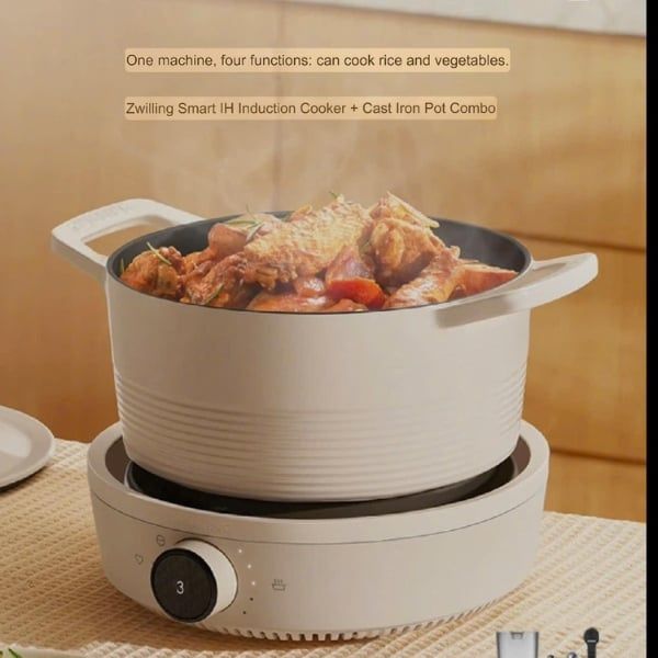 Bộ bếp từ đơn kèm nồi lẩu Zwilling 2000W - Màu Đỏ/Đen/Kem