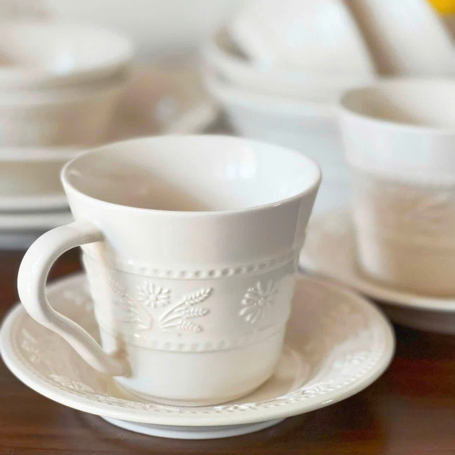 Bộ cốc chén Staub Margaret 4 món hoa Daisy