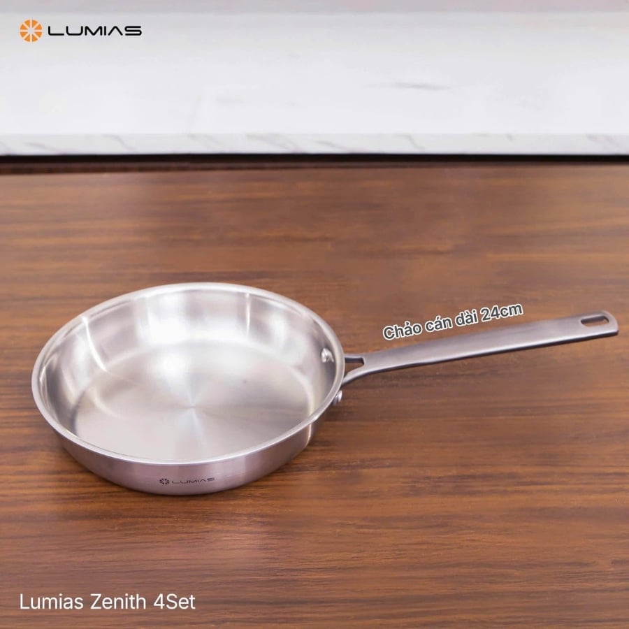 Chảo inox Lumias Zenith thuộc Bộ nồi Lumias Zenith 4 món chống bám dính tự nhiên