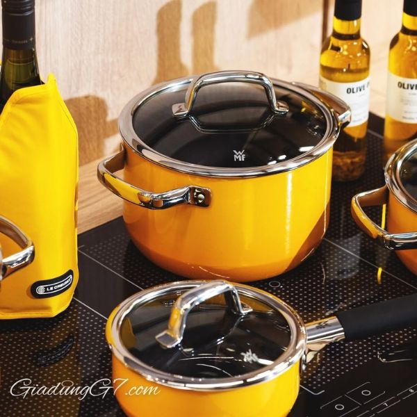 Bộ nồi WMF Fusiontec Mineral 4 chiếc có lòng nồi phủ lớp men Silargan