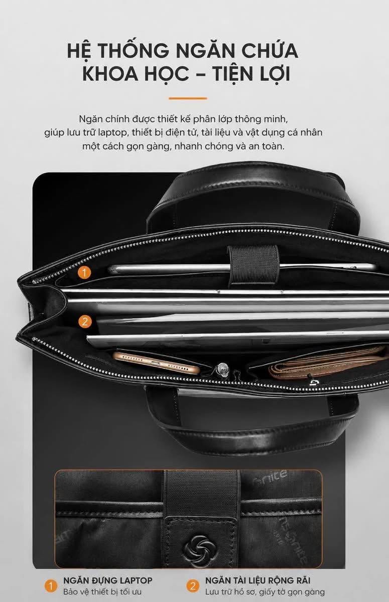 Cặp da thật Samsonite Cater Thương hiệu này nổi tiếng nhờ độ bền cao và kỹ thuật chế tác tinh xảo