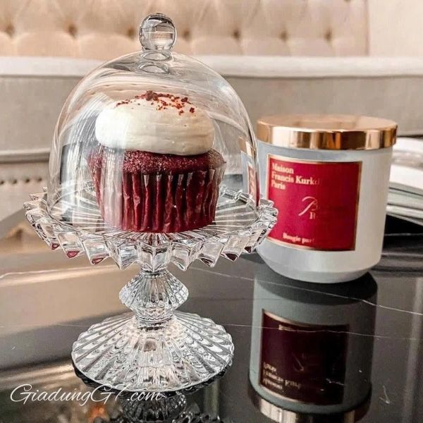 Chân bồng có nắp Rogaska Windsor 12cm Có thể đựng mứt, bánh kẹo, hạt dưa...ngày Tết