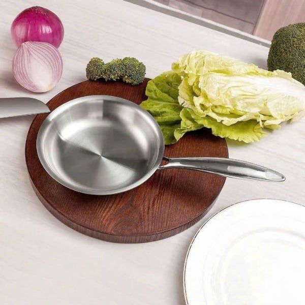 Chảo inox cán dài Oyatton 16cm/ 20cm Thiết kế hiện đại, tiện dụng