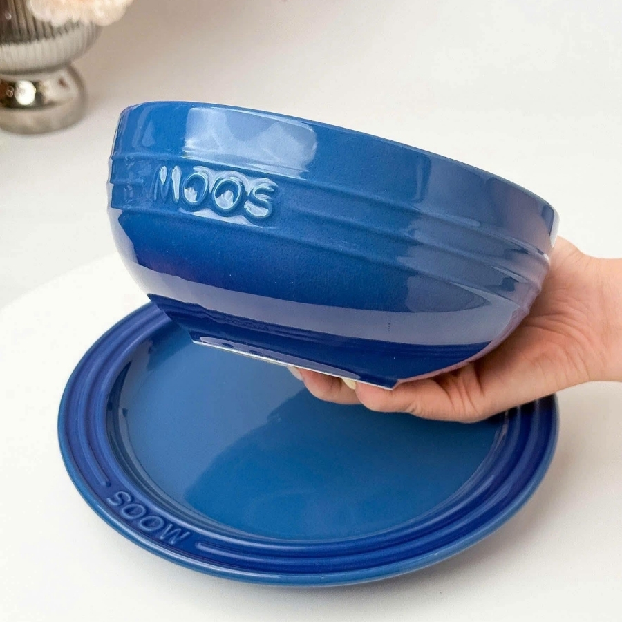 Combo 6 bát cơm Moos, 6 bát phở Moos, 6 đĩa Moos -&nbsp;Moos by Fine  Men gốm sứ cao cấp với quy trình sản xuất thủ công nghiêm ngặt và chặt chẽ