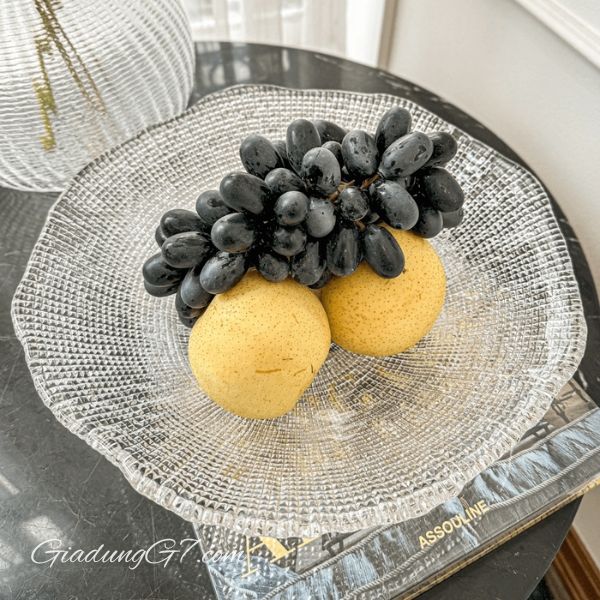 Tô đĩa sâu lòng IVV Diamante 33cm Pha lê ép tay rất tinh khiết, không có chì trong pha lê&nbsp;này