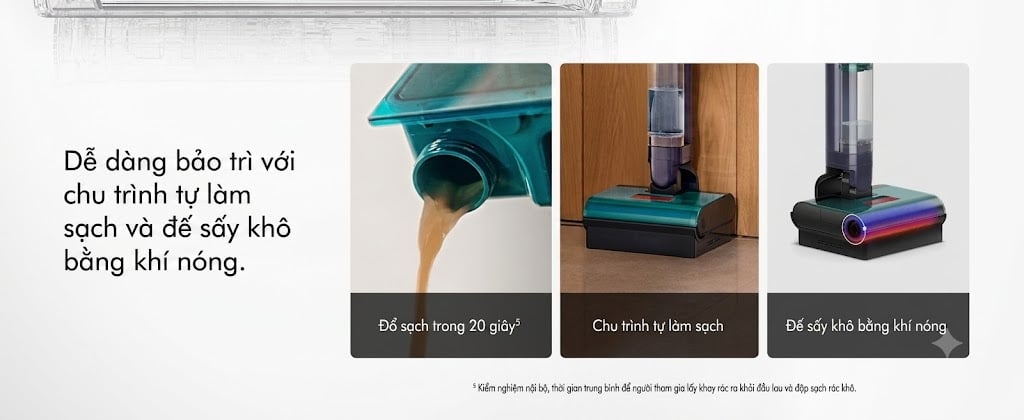 Máy lau nhà Dyson Clean + Wash hygene Lắp ráp nhanh chóng và dễ dàng