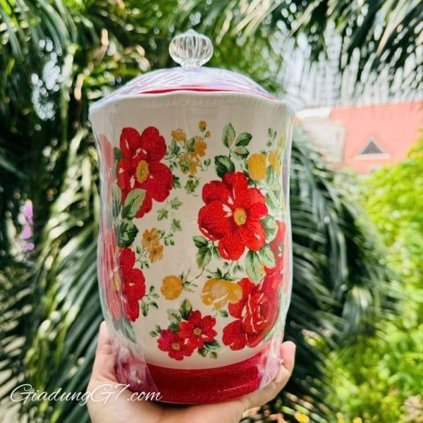 Hũ đựng đồ khô The Pioneer Woman Vintage Floral Thiết Kế Đa Năng và Phong Cách