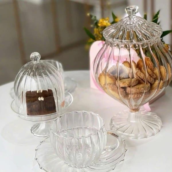 Hũ kẹo IVV Sahara 25cm có nắp thủy tinh borosilicate