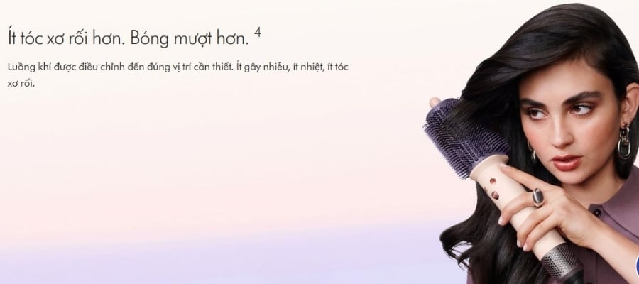 Lược tạo kiểu tóc Dyson Airsmooth Sấy khô và tạo kiểu tóc mà không gây hư tổn, giúp tóc khỏe mạnh hơn