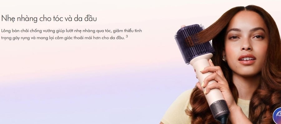 Lược tạo kiểu tóc Dyson Airsmooth Sấy khô và tạo kiểu tóc mà không gây hư tổn, giúp tóc khỏe mạnh hơn