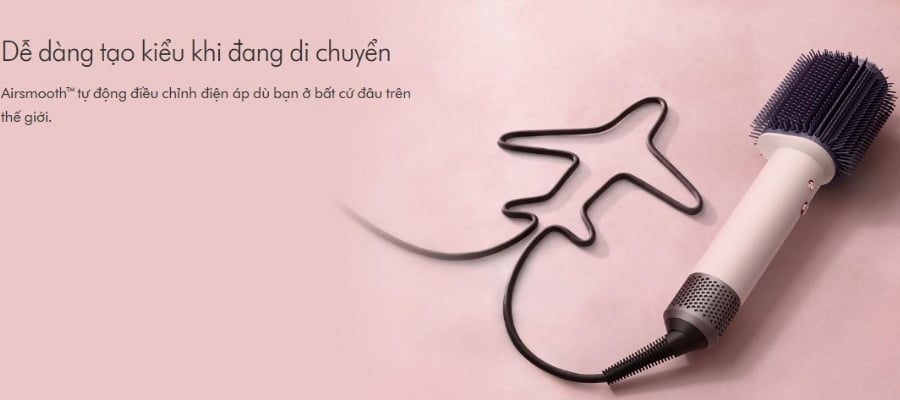 Lược tạo kiểu tóc Dyson Airsmooth Sấy khô, duỗi thẳng, làm mượt và tạo kiểu, tất cả cùng một lúc.