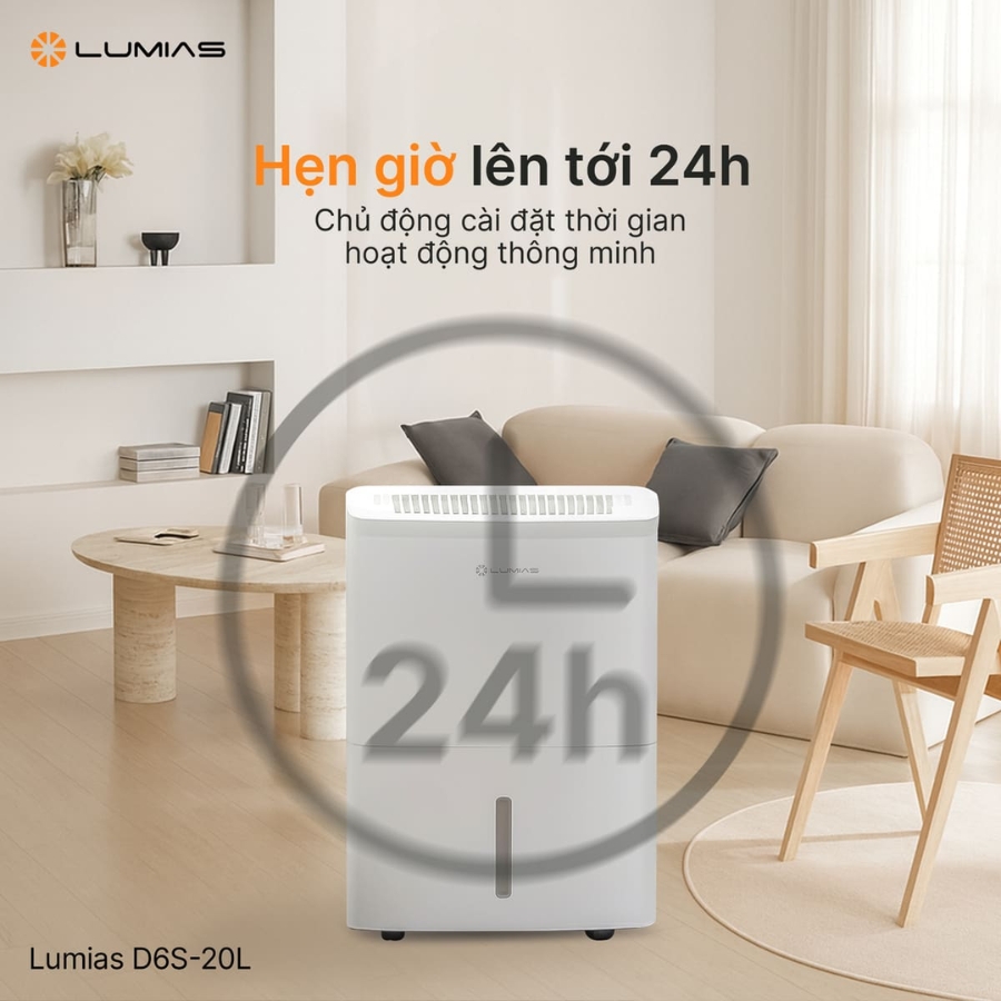 Máy hút ẩm 20L Lumias D6S-20L - 50m²