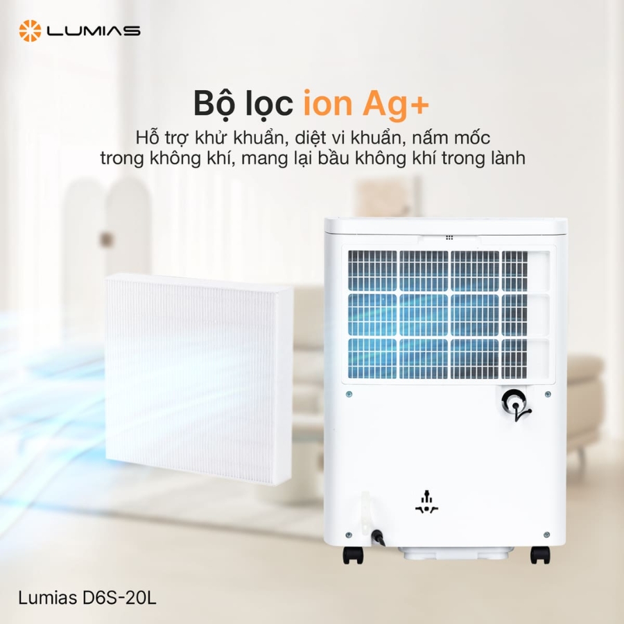 Máy hút ẩm 20L Lumias D6S-20L - 50m²