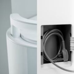 Máy hút ẩm LG Dual Inverter Mojave 40L DD23GMWE1 Tay cầm và dây điện ẩn