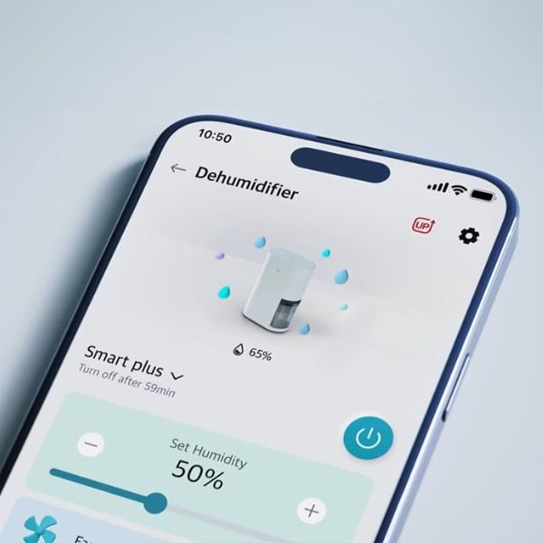 Máy hút ẩm LG 40L Dual Inverter Mojave DD23GMWE1&nbsp;Kết Nối Thông Minh LG ThinQ™ – Kiểm Soát Mọi Lúc, Mọi Nơi