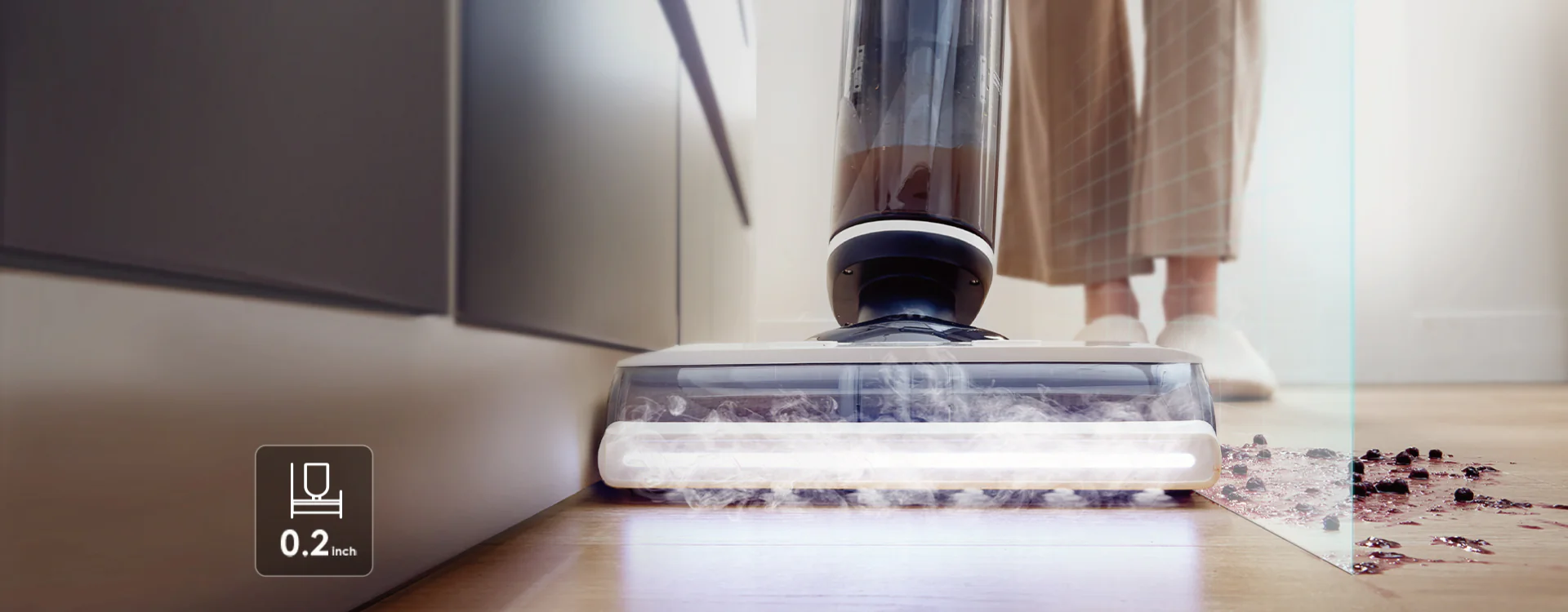 Máy hút bụi lau nhà Tineco S7 Stretch Steam Làm sạch cạnh hai mặt nâng cao