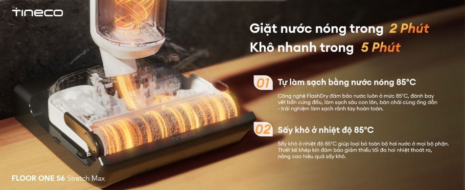 Máy hút bụi lau sàn khô ướt Tineco Floor One S6 Stretch Max