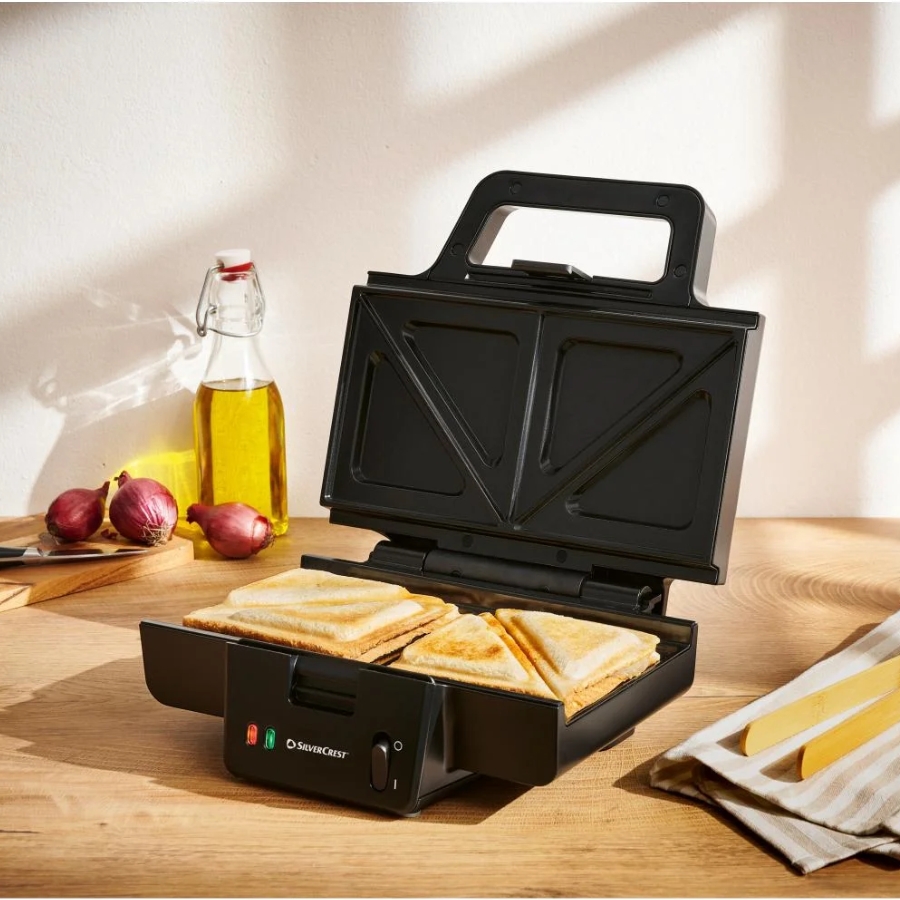 Máy kẹp bánh mỳ Silvercrest Sandwich XXL SSWM A1 Công suất 900W mạnh mẽ