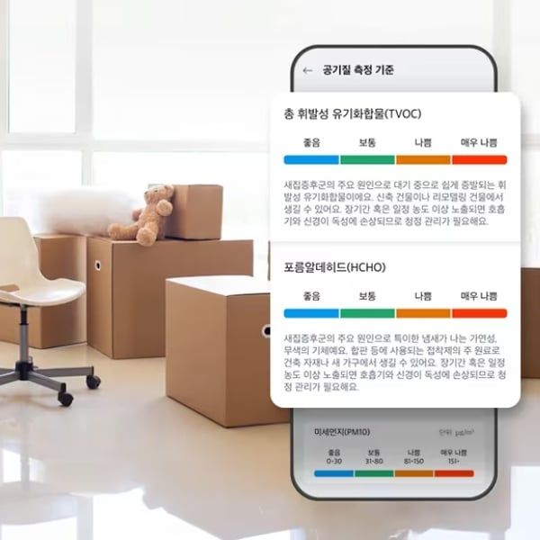 Máy lọc không khí LG AS356NSHHM PuriCare AI Object Collection 360˚ M5 114㎡ Cảm biến chất lượng không khí AI có khả năng phát hiện cả hơi dầu và khí độc hại.