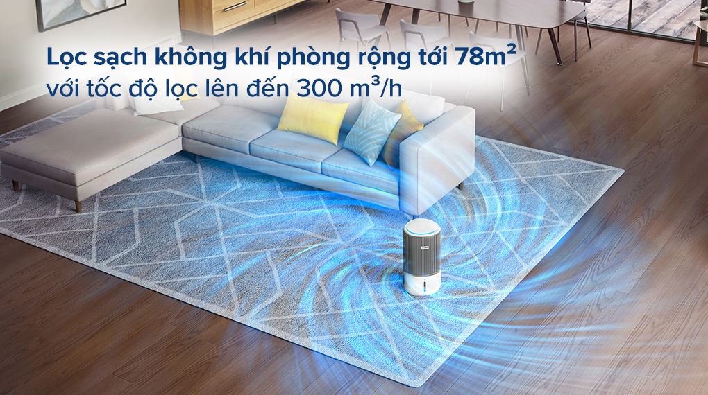 Máy lọc không khí Philips AC3420/10 43W -&nbsp;Nhờ chức năng bù ẩm, bạn cũng có thể cải thiện độ ẩm không khí.