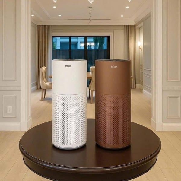 Máy lọc không khí Steiger STG3578/WH HEPA 360° 3 lớp lọc (HEPA H13 + than hoạt tính) – lọc sạch bụi mịn PM2.5