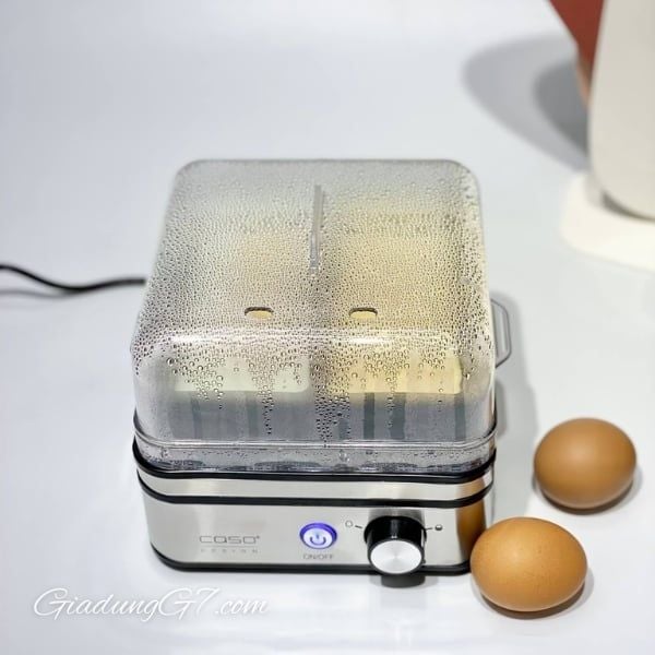 Với máy luộc trứng&nbsp;trứng CASO Design E9, món trứng ăn sáng của bạn sẽ được nấu chín hoàn hảo