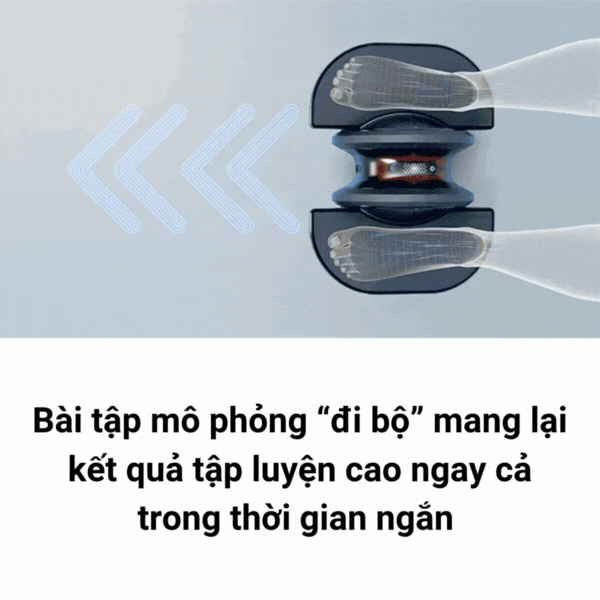 Máy massage chân Mytrex Elexa Foot Con lăn chân EMS kết hợp EMS với chuyển động chuyển bàn chân qua lại.