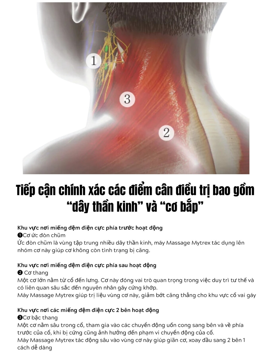 Máy massage cổ Mytrex Liệu pháp trị liệu cổ 360°