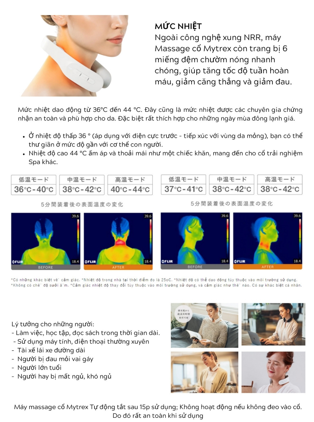 Máy massage cổ Mytrex Liệu pháp trị liệu cổ 360°
