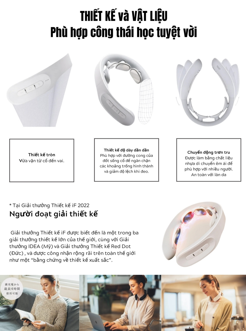 Máy massage cổ Mytrex Liệu pháp trị liệu cổ 360°