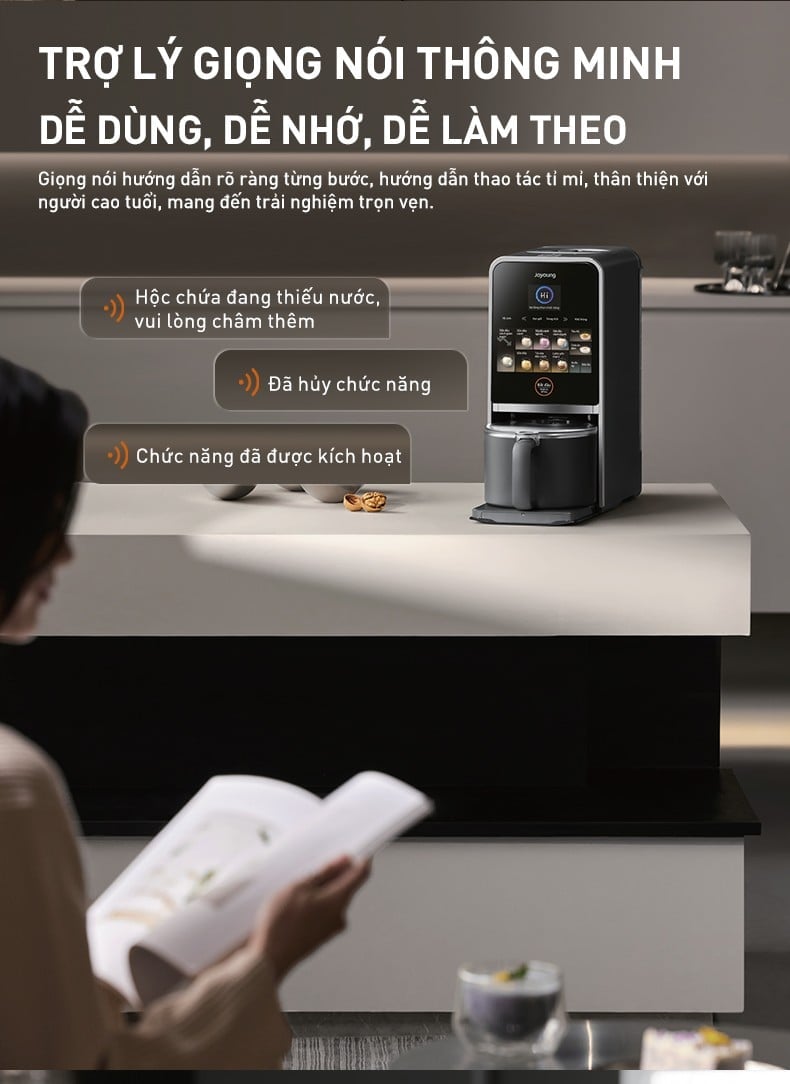 Máy nấu sữa hạt làm sạch tự động Joyoung JSCB-K7 PRO có Trợ lý giọng nói thông minh