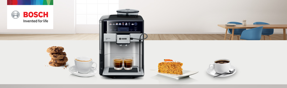 Máy pha cà phê tự động Bosch TIS65621RW Vero Barista 600 màu bạc, chức năng làm sạch bằng hơi nước