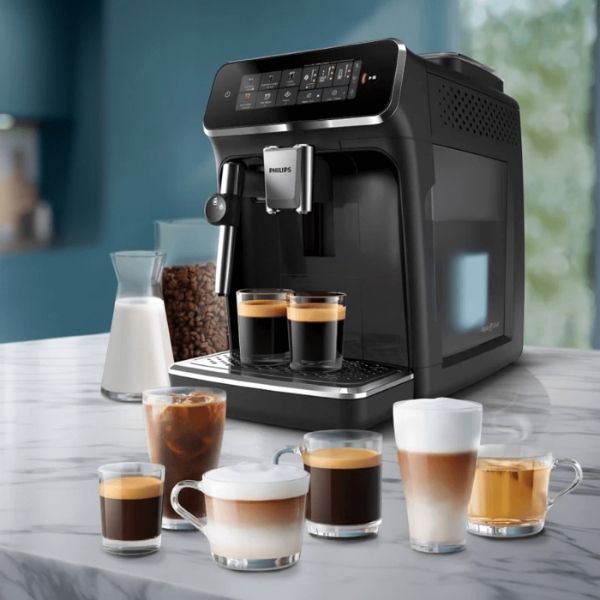 Với Máy pha cà phê Philips EP3321/40 Series 3300, bạn có thể pha chế một tách cappuccino hoặc latte thơm ngon với vòi đánh sữa tự động.