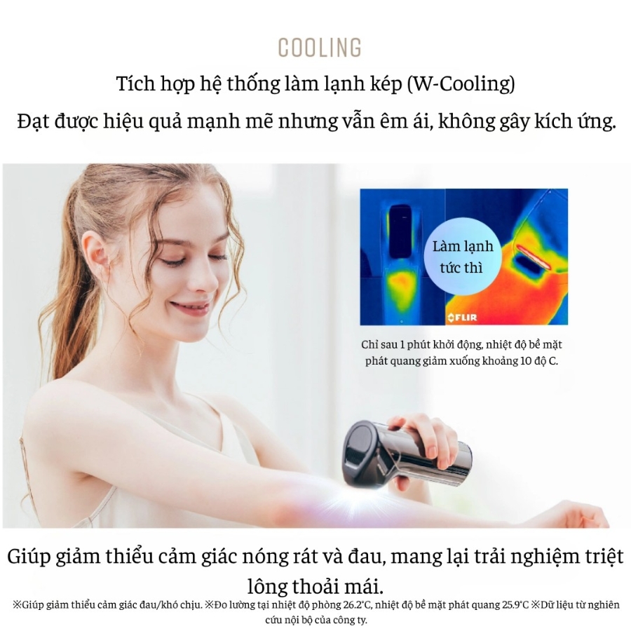 Máy triệt lông Mytrex Miray Air Hệ thống làm mát kép W độc đáo