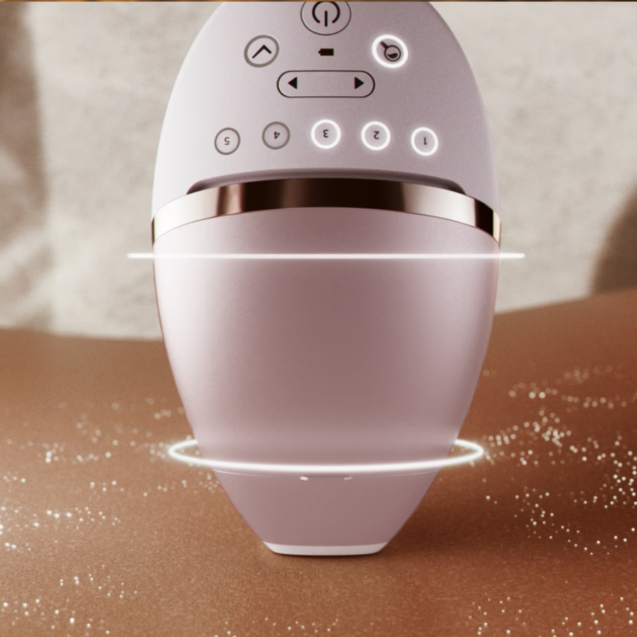 Máy triệt lông không dây Philips Lumea IPL 9900 Series BRI953/02 Phân tích lông cơ thể thông minh với SkinAI