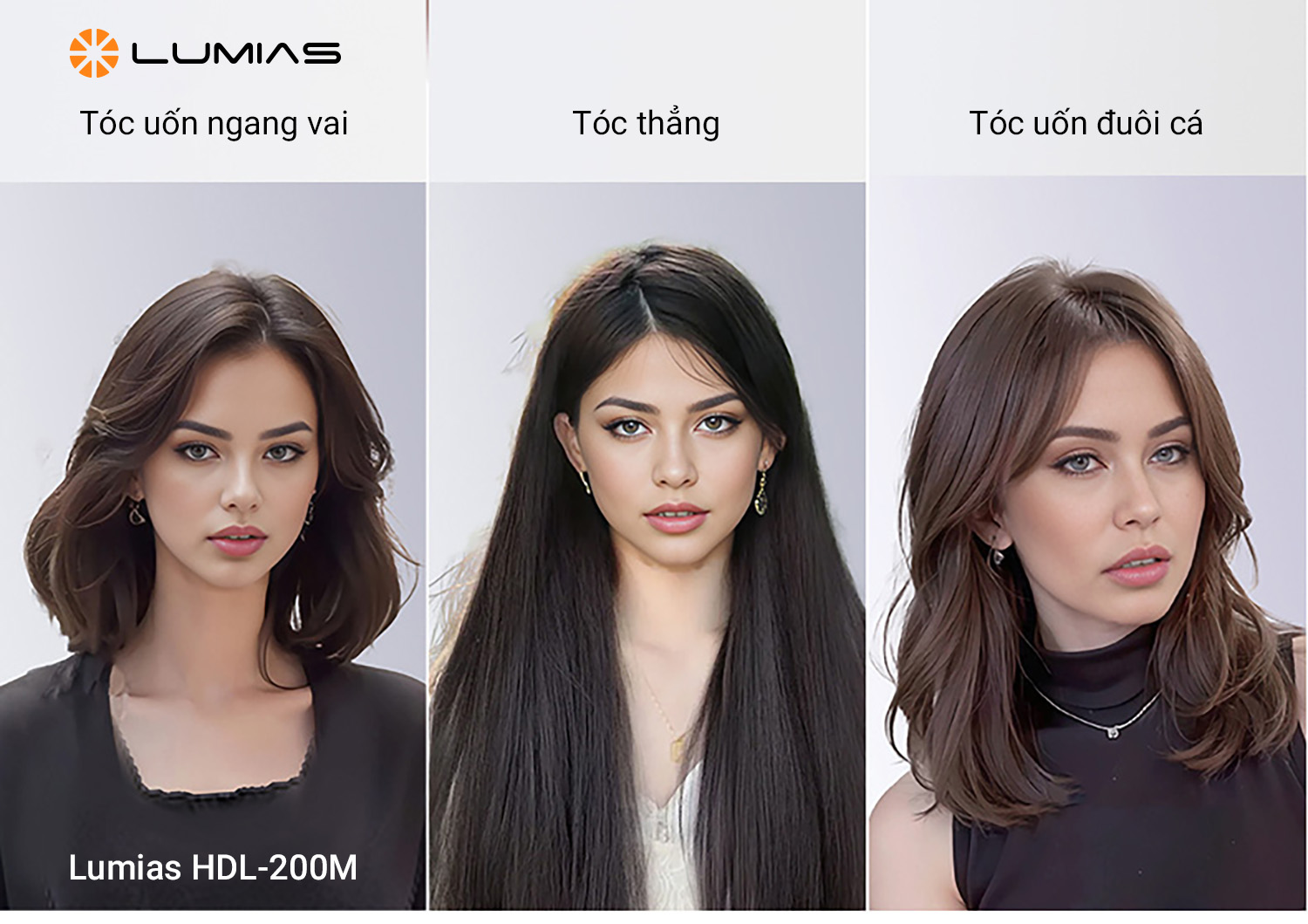 Máy uốn tạo kiểu Lumias HDL-200M ion âm