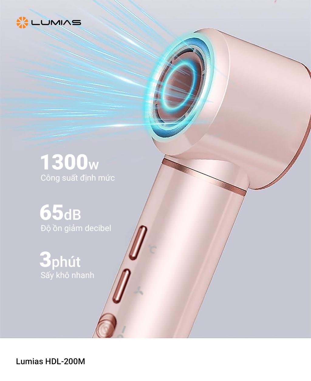 Máy uốn tạo kiểu Lumias HDL-200M ion âm