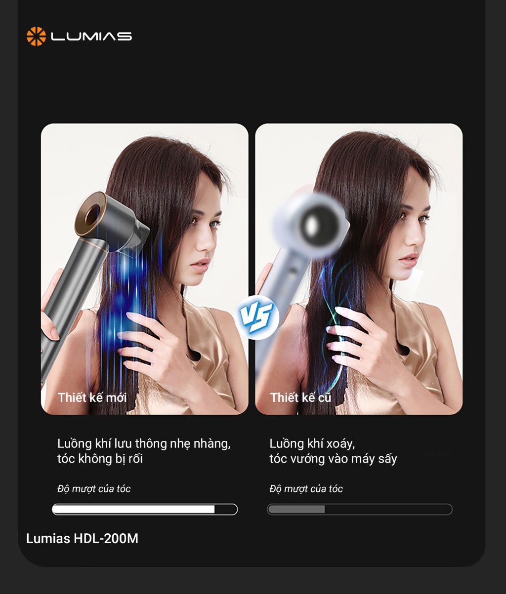 Máy uốn tạo kiểu Lumias HDL-200M ion âm