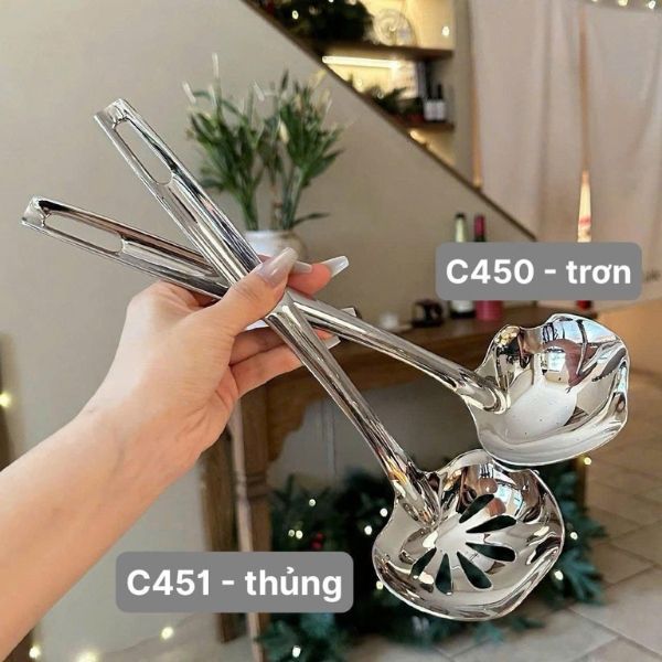 Muôi táo trơn Chockmen 30cm  Chất liệu: inox 316