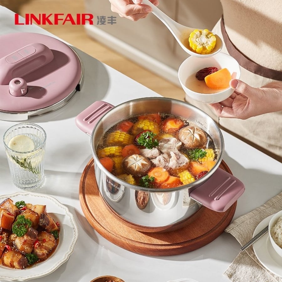 Nồi áp suất Linkfair 22cm 5L inox 304