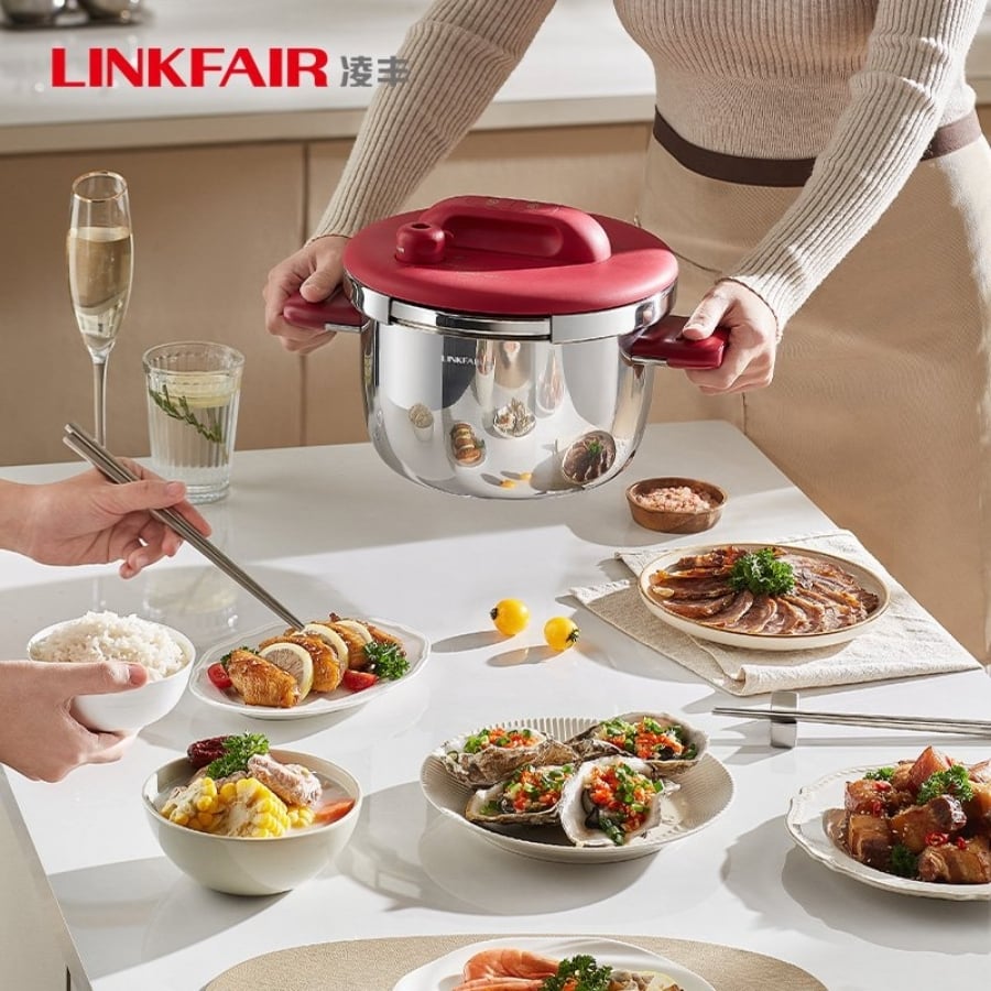 Nồi áp suất Linkfair 22cm 5L inox 304