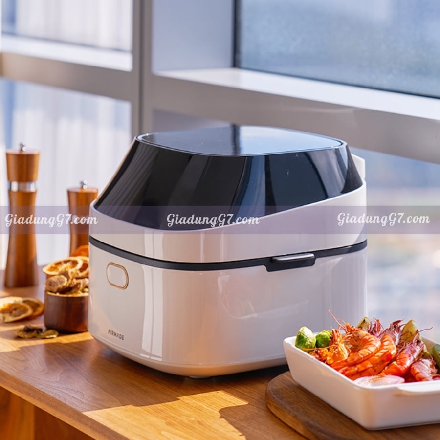 Nồi chiên không dầu AirMade AF-807 lòng inox 5.7L Khoang/khay bằng thép không gỉ, nhìn sạch sẽ