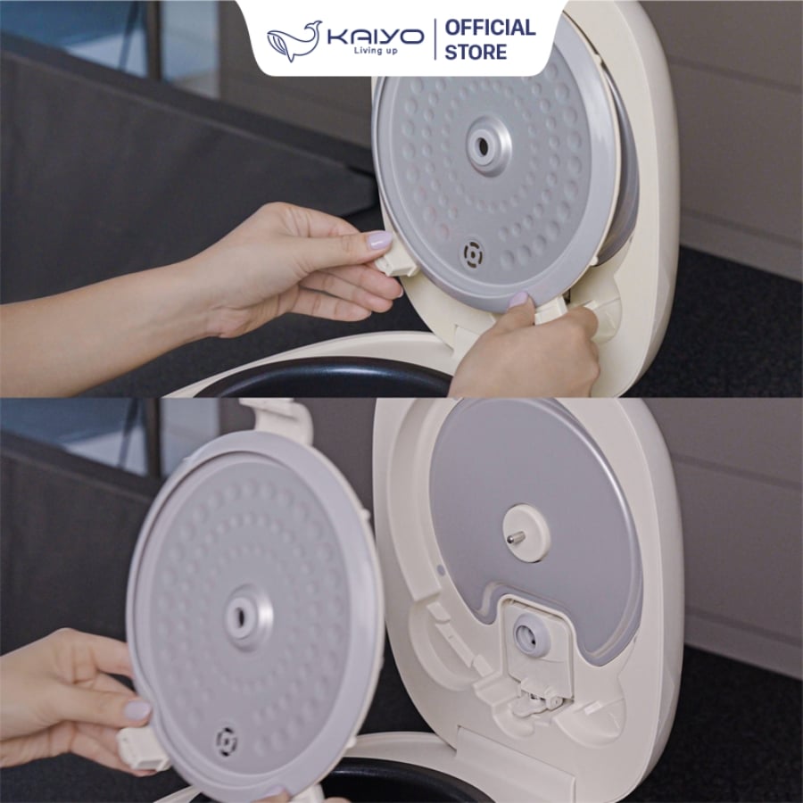 Nồi cơm điện cao tần IH Kaiyo KRC-050 1L Hạt cơm chín sâu từ lõi, mặt cơm bóng bẩy, dẻo dai và thơm ngọt hơn rõ rệt so với nấu bằng nồi mâm nhiệt cơ.