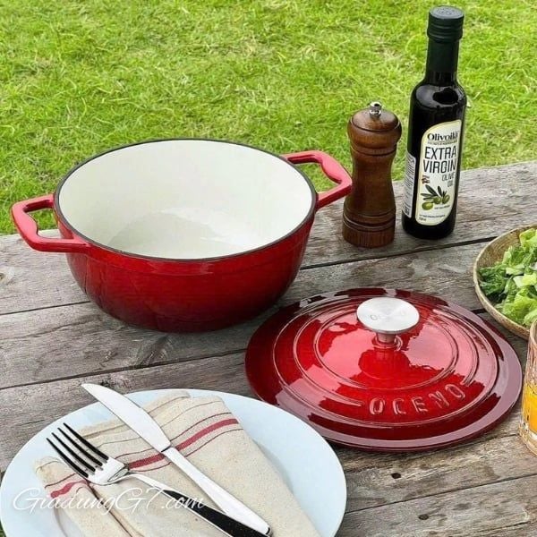 Nồi gang Oceno 22cm Thiết kế tinh tế, đậm chất hiện đại