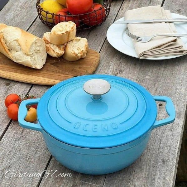 Nồi gang Oceno 22cm Thiết kế tinh tế, đậm chất hiện đại