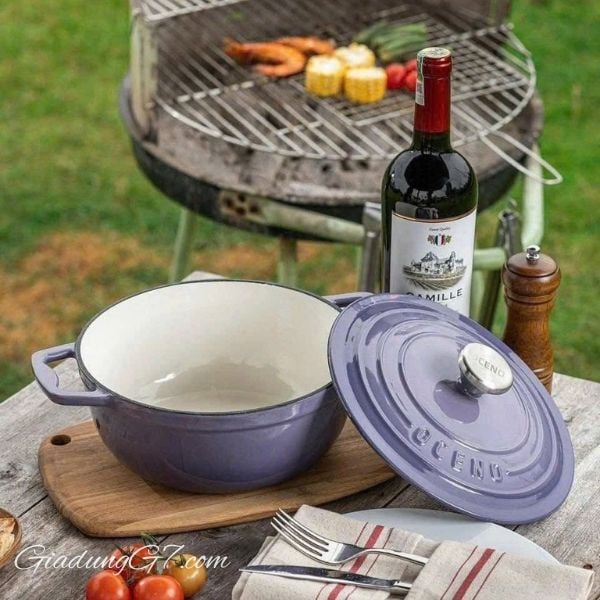 Nồi gang Oceno 22cm Sử dụng linh hoạt trên mọi loại bếp