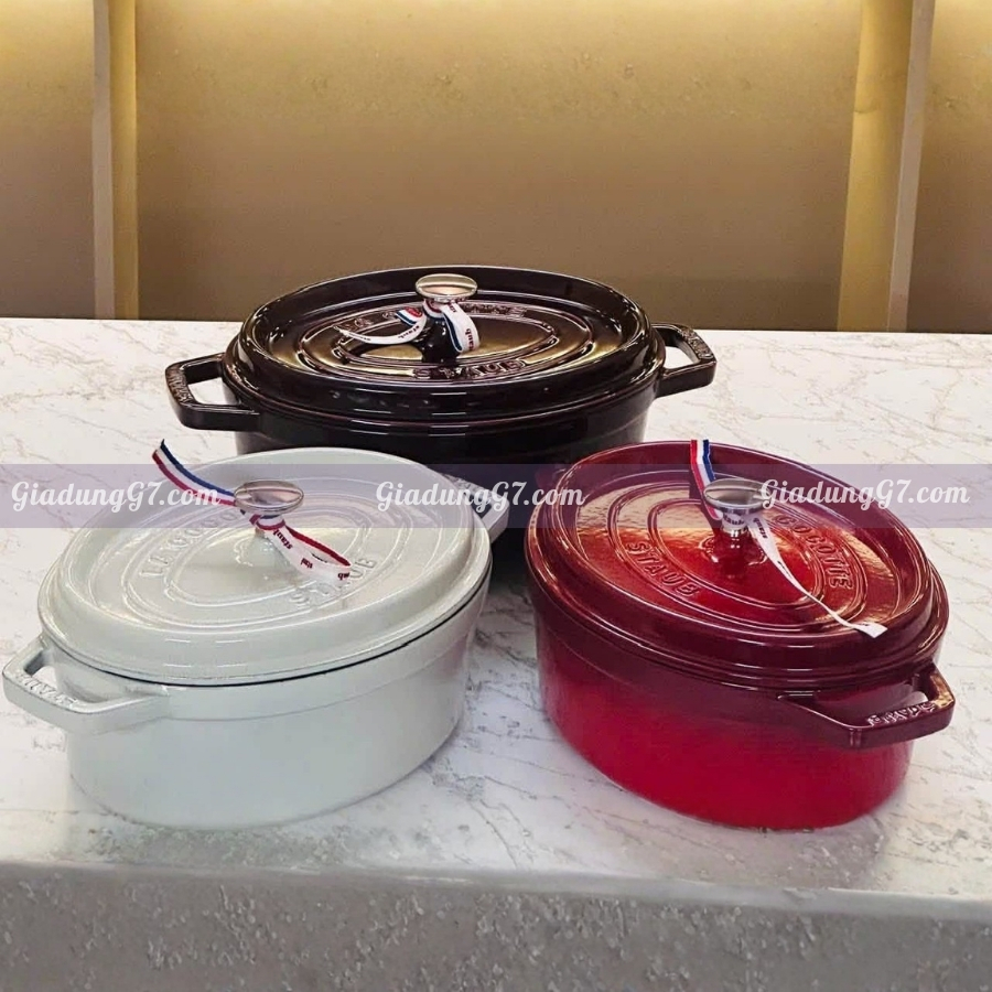 Nồi gang Oval Staub 27cm 3.25L